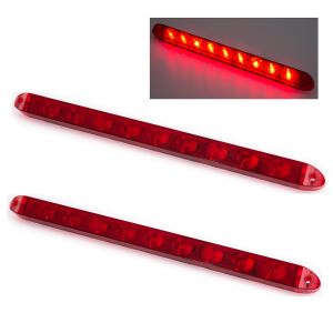 17 tommu Piranha LED 9 Diodes Strip Lamp Vörubíll Stöðva Snúa Brake Light Bar